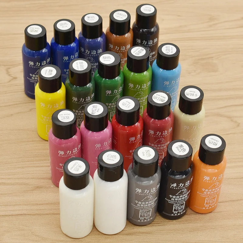 30ml Leather Paint Set DIY Crafts Leather Edge Paint Edge Oil Dye Highlights Professional Paint Liquid Art Supplies