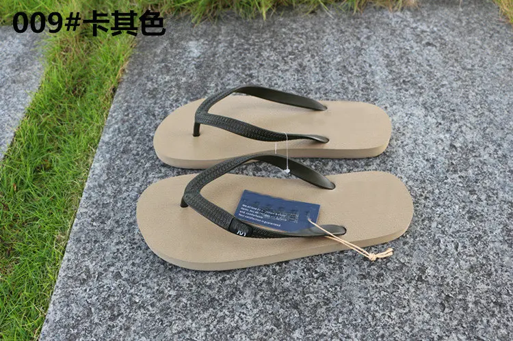Мужские сандалии летние брендовые пляжные вьетнамки женские шлепанцы Мужская обувь летние мужские повседневные сандалии на плоской подошве - Цвет: Хаки
