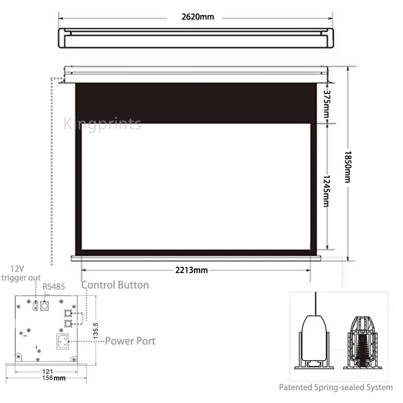 100inch 16 9 Recessed Motorized Projection Screen In Ceiling Electric Hdtv Projector Screens With Ir Remote Control For 3d 4k Projection Screens Aliexpress