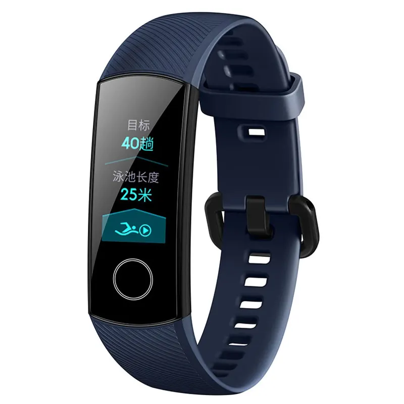 Blue Standard 4. HUAWEI Honor Band 4 умный Браслет фитнес-браслет в режиме реального времени пульсометр научный монитор сна 5ATM плавание носимый стандарт - Цвет: Blue Standard 4.