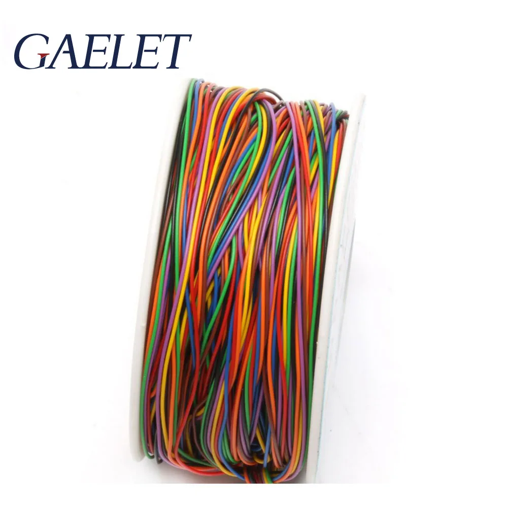 Упаковочные Луженые Медные прочные из ПВХ 265 м 8 цветов 30AWG проволочная изоляция