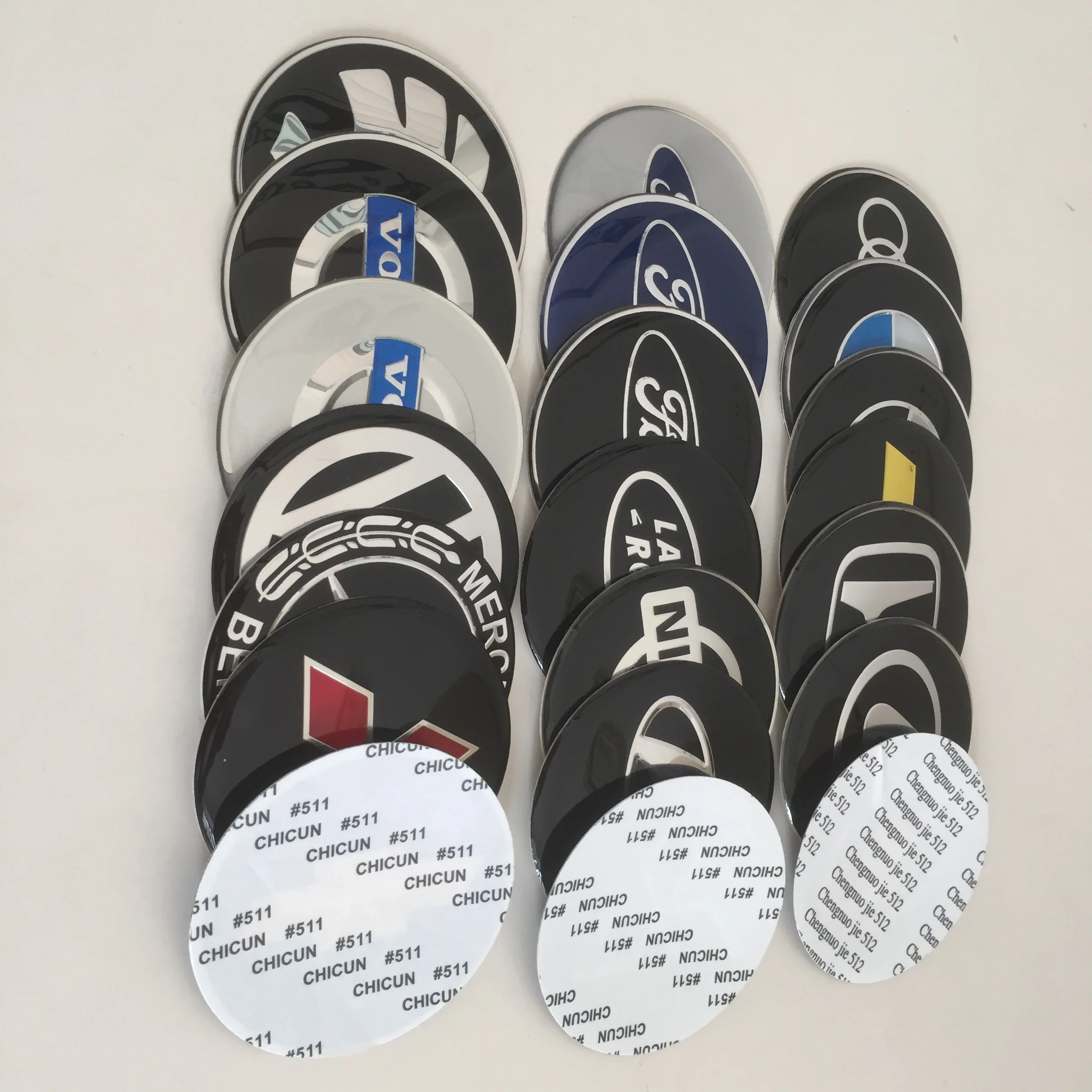 

20pcs 40pcs 100pcs 65mm Car Wheel Center Cap Badge dust-proof covers emblem sticker for ford Chevrolet Lexus Hyundai Volvo