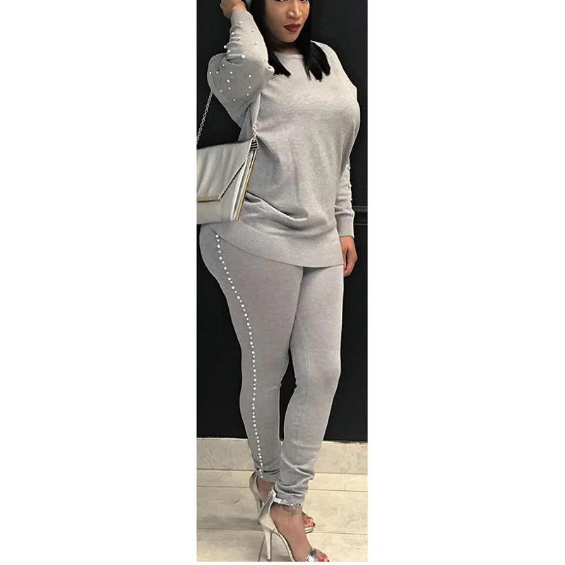 PNDO 2 Piece Outfit Set Style 2018 Casual 2 PCS Woman Full Sleeve Long Jumpsuit Overalls Trousers Boho Set Ropa Deportiva Mujer