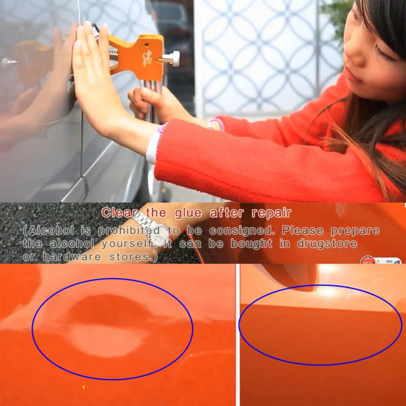 PDR Tools For Car Kit Дент Lifter Съемник Клей Вкладки присоски Присоски Грибов Удаление