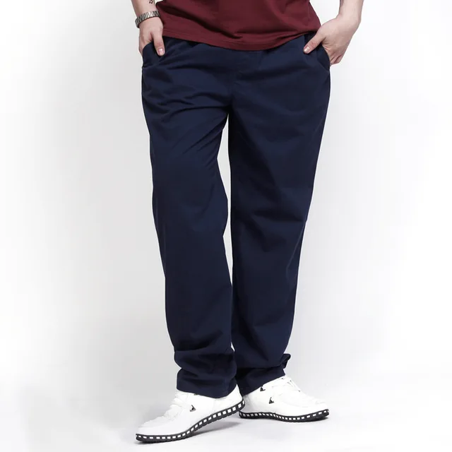 2016 New Mens Casual Khaki Pants Male Solid Loose Trousers Male Brand