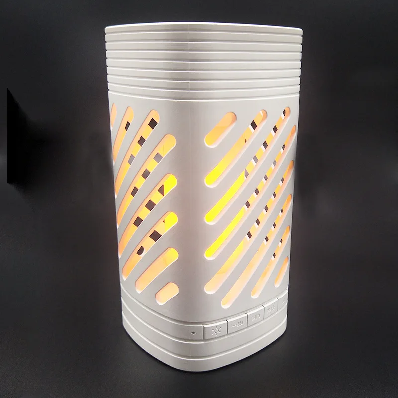 ETONTCK Rechargeable LED Flame Lamp Bluetooth Speaker LED Flame Effect