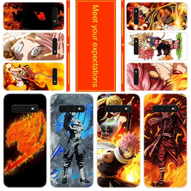 

Phone for Samsung Galaxy S10 E S9 S8 Plus S7 s6 Edge s10 plus s5 Note 10 9 8 Cover Case Anime Manga Fairy Tail