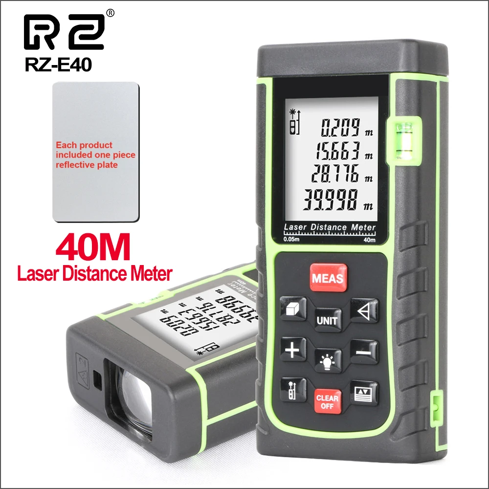 #cheap RZ Handheld Digital Laser Distance Meter Range Finder Rangefinder 40m 50m 60m 70m 80m 100m Tape Trena Ruler Tester Hand Tool