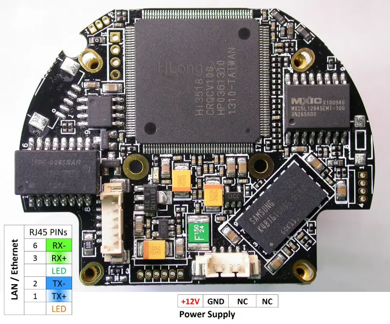 IP камера видеонаблюдения IPC 720P (1280x720) 1/3 дюйма Aptina CMOS AR0130 датчик + Hi3518C чиповая плата