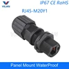 IP67 RJ45 Ethernet waterproof adapter socket Connector Panel Mount Outdoor Straight-through joint plug 8P8C 1pcs ► Photo 3/6