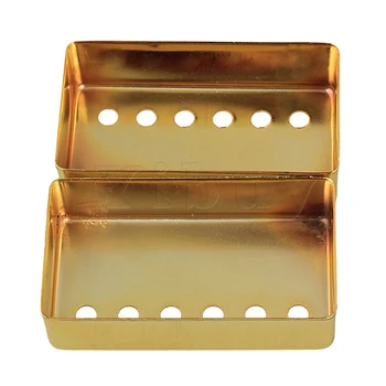 

Yibuy Pair Metal Guitar Humbucker Pickup Covers Set GOLD