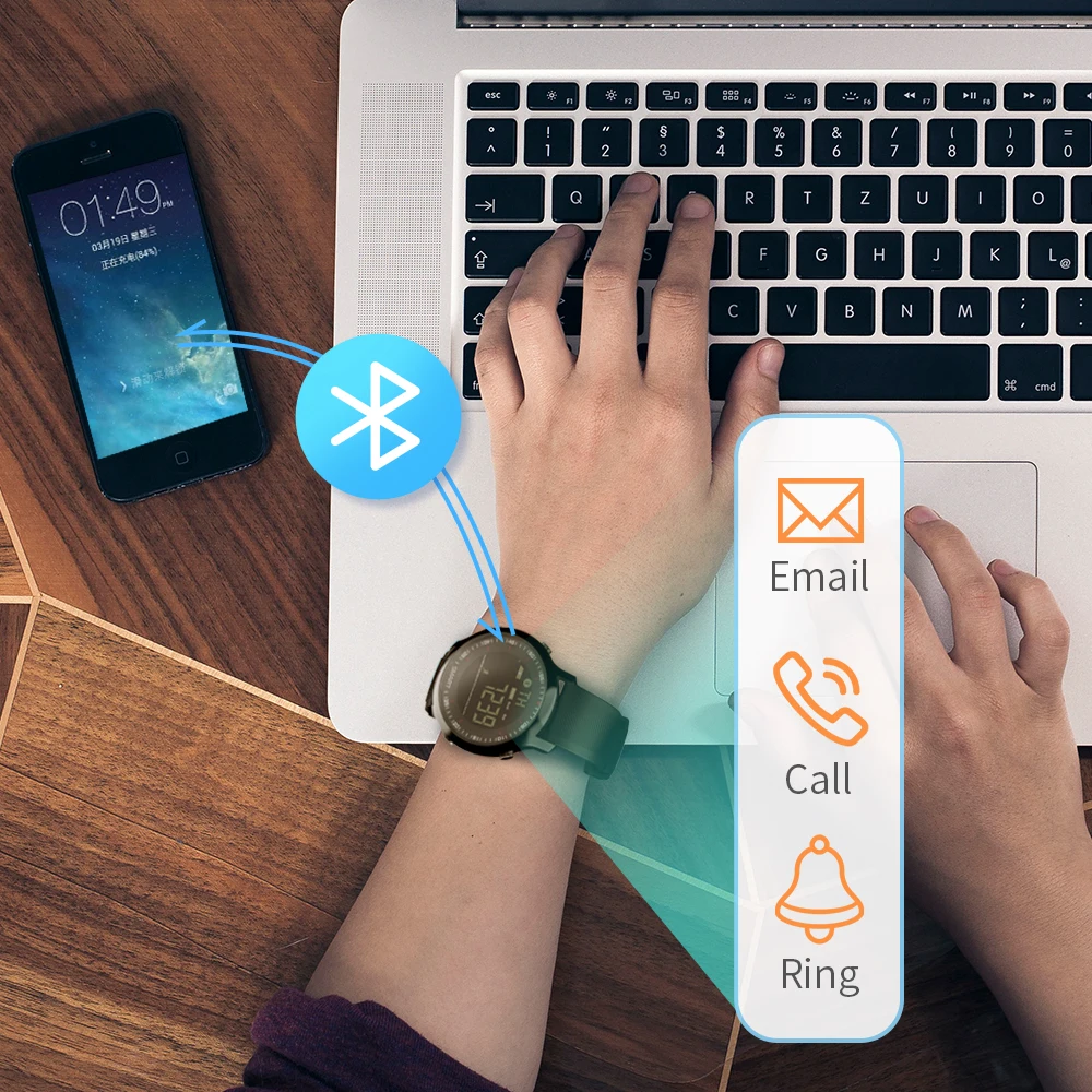 Bluetooth Smart Watch Sport pedometer Waterproof Call Reminder digital men SmartWatch Wearable Devices For ios Android Phone