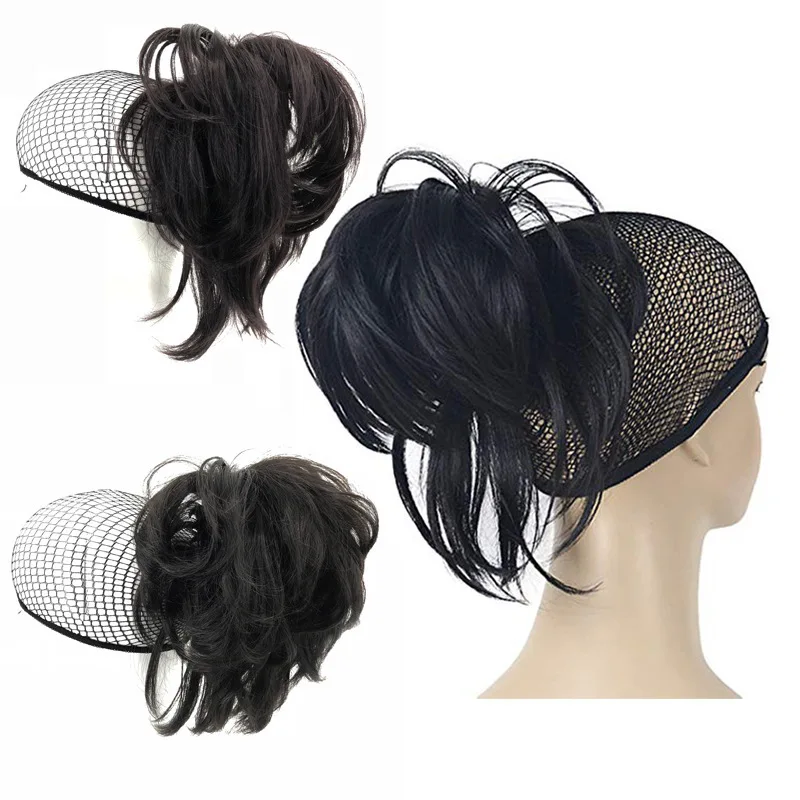 

3 Colors 13.78" Long Silky Straight Synthetic Claw Clip Ponytail Curl in Extension Style High Temperatur Fiber DIY Tail Hair