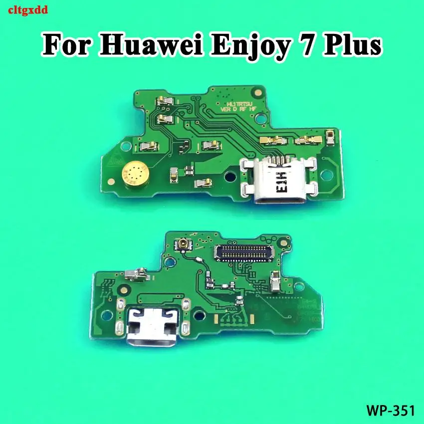 Cltgxdd USB разъем для зарядки гибкий кабель плата для huawei Maimang 4 5 6 G9 P10 Plus Nova Lite 3E Enjoy 5 6 AL00 6S 6A 7 7X7 S - Цвет: Enjoy 7Plus