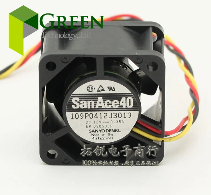 

Free Shipping SANYO server fans 4028 40*40*28MM 12V 0.35A Server case cooling fan 109P0412J3013 with 3pin 5pcs