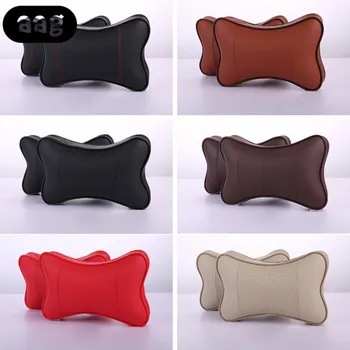 

AAG Auto Car Head Neck Pillow Waist Cushion Leather Memory Foam Comfort Breathable Lumbar Support back Cushion Auto accessories