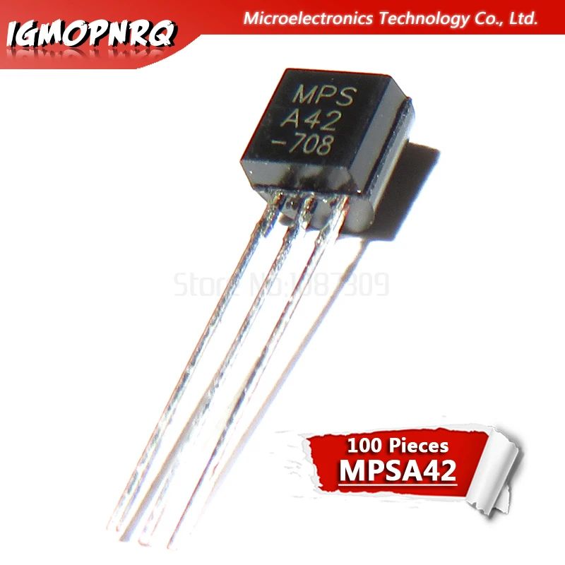 100 шт. Бесплатная доставка MPSA42 A42 TO-92 биполярные транзисторы-BJT 500mA 300V NPN новые