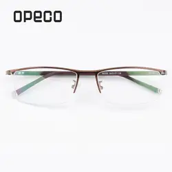 Opeco Óculos halfrim очки для близорукости кольцо бизнес-сплав Мужская Оптические рецепту очки рецепт мужской спектакль #666