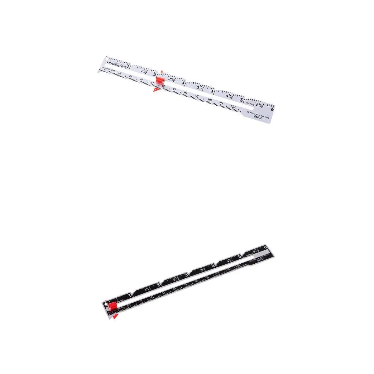 2Pcs Metal Sewing And Knitting Gauge Garment Pattern Dress Making Ruler