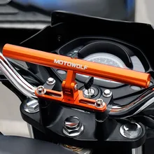 MOTOWOLF Универсальный кронштейн для крепления мотоцикла скутер спорт-велосипед Цикл усиленная перекладина мотор телефон gps прожектор фары