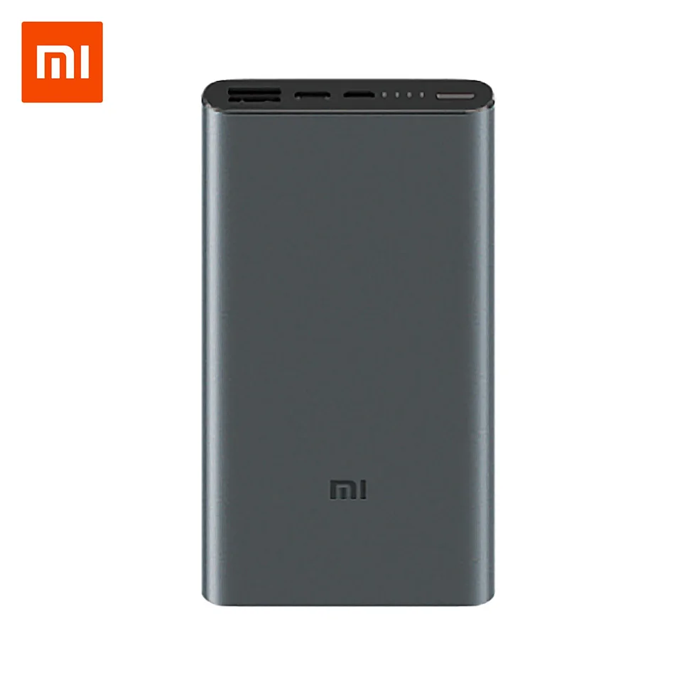 Mi Xiao mi power Bank, 10000 мА/ч, 3 внешних аккумулятора, QC3.0, зарядка, двойной USB выход, 18 Вт, быстрая зарядка, 10000 мА/ч, внешний аккумулятор для телефона