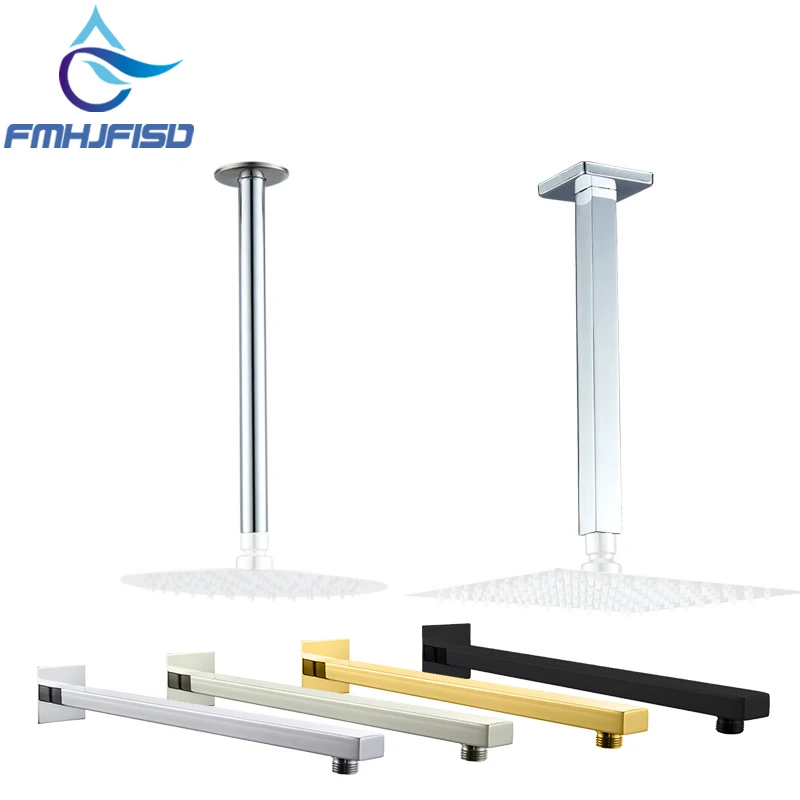 

Multi-style Concealed Shower Arm Wall Mounted Ceiling Mounted Shower Head Pipe Square Round Shower Pole Free Shipping