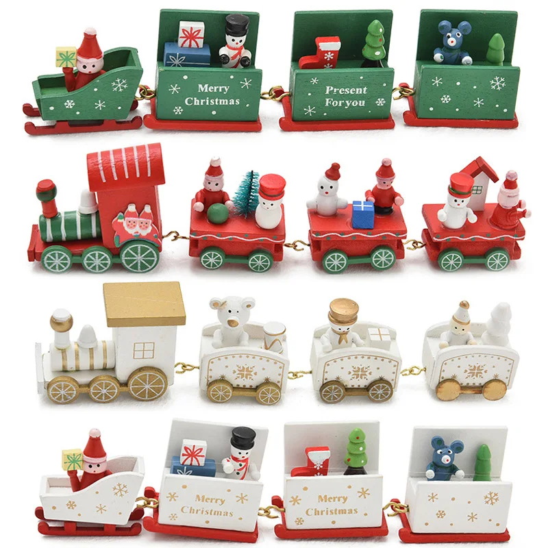 

Snowman Santa Claus Wooden Train Christmas Gift Xmas Dinner Decor Home Table Party New Year Ornaments Decoration Supplies 62271