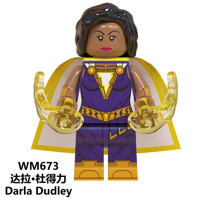 DC Super Hero Shazam Billy Batson Darla Dudley Sivana Freddy Marvel Pedro Eugene Choi строительные блоки детские игрушки WM6058