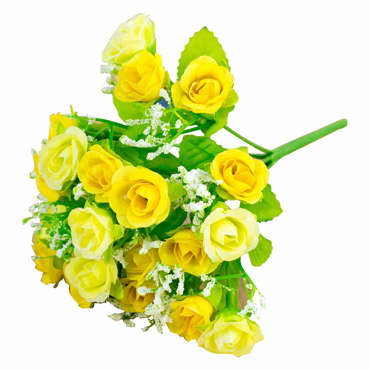 

Bouquet of artificial silk peonies Decoration for Christmas festival and Wedding parties Yellow