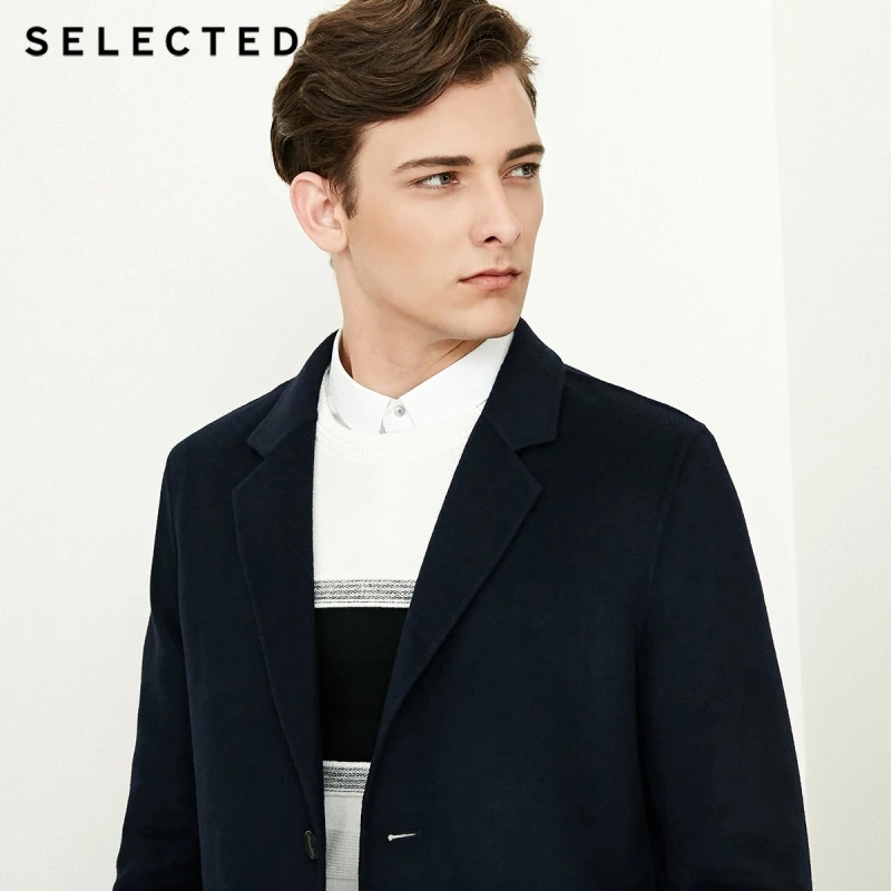 Избранное новое шерстяное зимнее пальто Мужская куртка средней длины S | 418427502