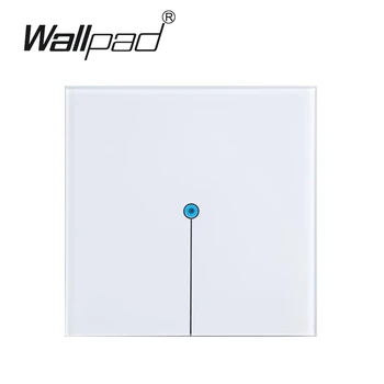 

Wallpad 1 gang 1 way White Crystal Glass touch light switch,LED light switch touch 110V~220V, Free Customize LOGO,Free Shipping