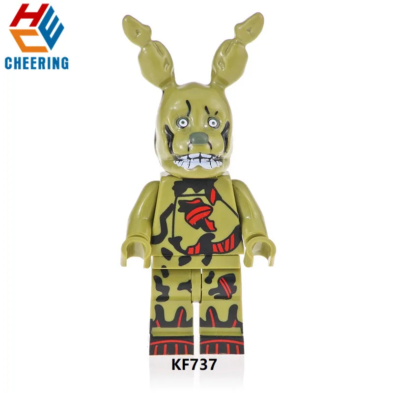 Single Sale Building Blocks Famous Movie Five Nights At Freddy Chica Bunny Foxy Spintraft Brick Children Toys Kids Gift KF6071