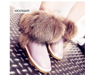 

High-quality snow boots in Europe in 2019, real sheepskin 100% natural wool Fashionable shoes women shoes 4 colors Free Delivery