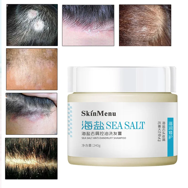 

2019 Natural Dandruff Shampoo Sea Salt Anti-Dandruff Shampoo Cream Control Oil Relieve Itching Anti-Hair Loss Shampoo TSLM1