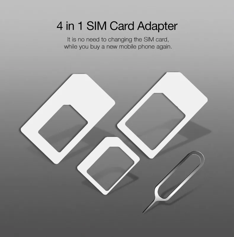 Комплект для смартфона с адаптером Nano Micro SIM Sim карта иглой Samsung 9 iPhone 7plus HUAWEI Xiaomi redmi
