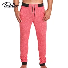 Taddlee брендовые Леггинсы длинные штаны милые штаны мужские узкие джинсы для бега мягкие хлопковые тонкие Бодибилдинг