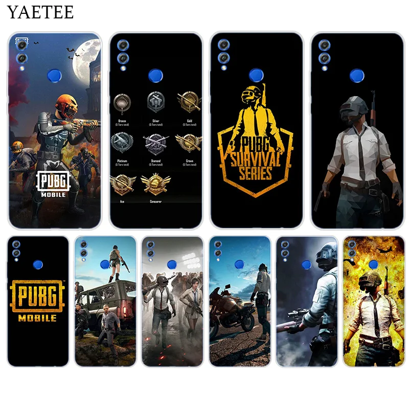

PUBG Game Art Silicone Case For Huawei Y7 Y6 Y5 Prime Pro Y9 2019 2018 Honor 8X 8C Play 9 10 lite View 20 V20 Coque