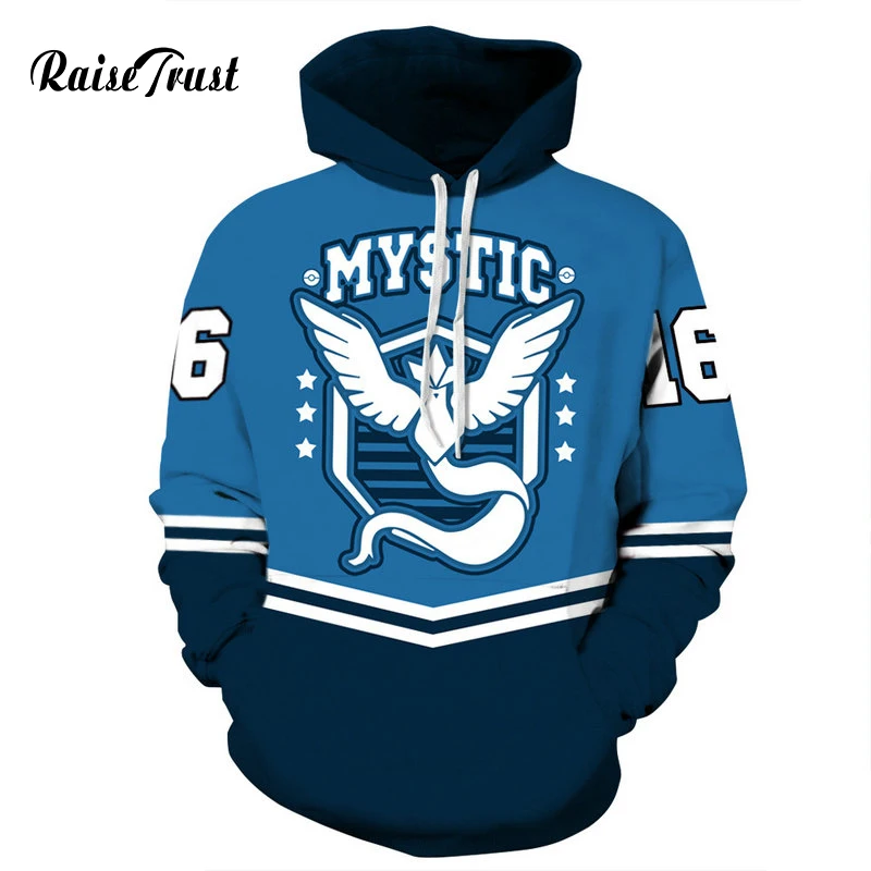 

Raise Trust Sweatshirts Men 3d Print Mystic wing Harajuku Hoodies Women Street Wear Pullover Hoody Jacket Pokemon Hip Hop