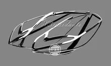 Car Styling Stickers Chromed Head Light Lamp Cover Trim For Ford Mondeo Fusion 2013