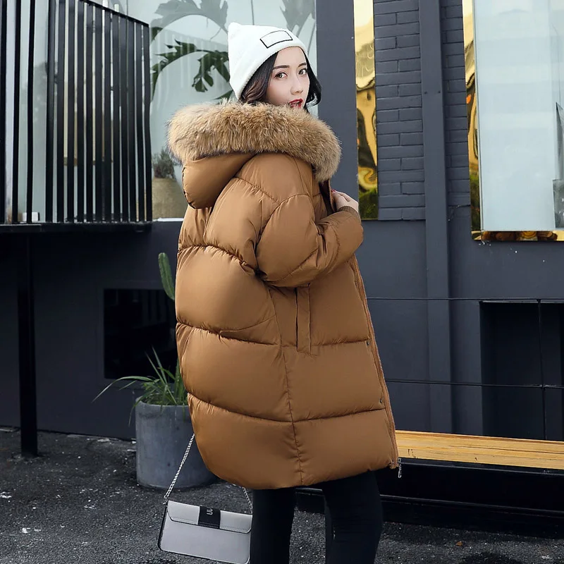 Lxt637 Femme Plein Manteau Army Lâche black 2019 Plus Nouveau Femmes Vestes Chaud Hiver caramel Coton Épais Longue Mode Parkas Survêtement Taille La Col Green wOHqHI