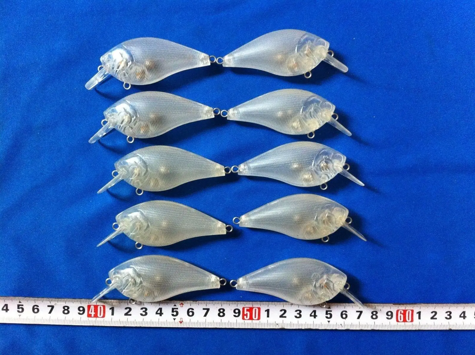 

10pcs Square Bill Unpainted Crankbait Fishing Lure Body 3 1/4Inch Blank lures Fishing Lure winter Ice Fishing Hard Bait Minnow