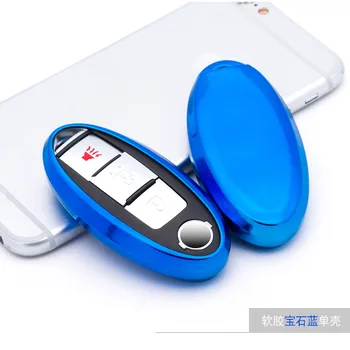 

New Car Styling Soft TPU Car Key Cover Case Fit for Car Nissan key 3/4/5 button Tiida Sunny/Teana/X-Trail/Livina/Sylphy