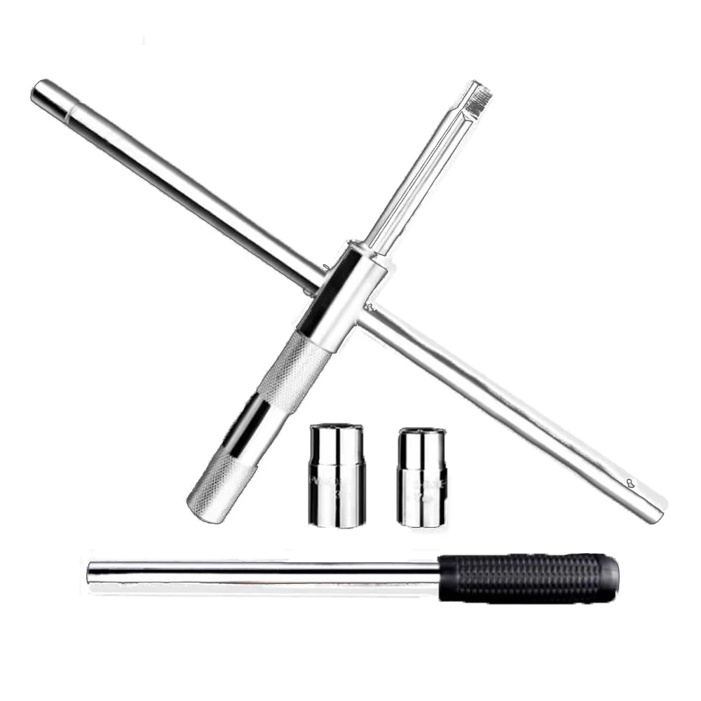 Car Tire Wrench Cross Wrench Labor Saving Lengthening Disassembly Tire Wrench Repair Sleeve Tire Changing Hardware Tool for Car