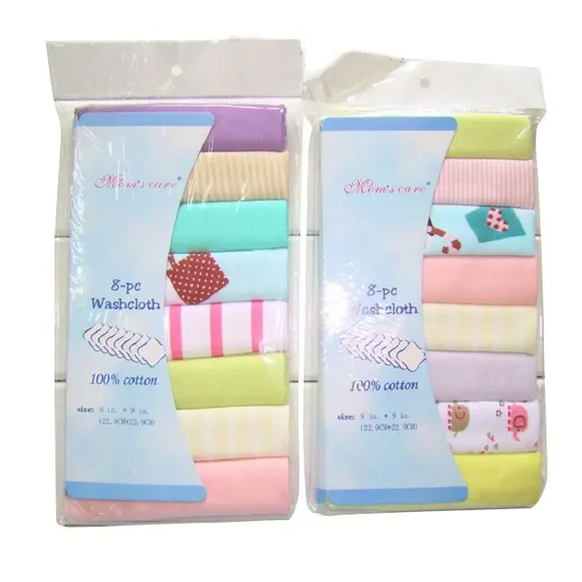 8PCS 100 Cotton Newborn Baby Towels Saliva Towel Nursing Towel Baby