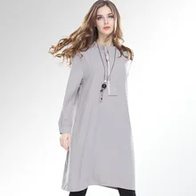 Новое поступление Модная Женская Весенняя Свободная Повседневная Длинная Футболка свободная Однотонная футболка с круглым вырезом уличная одежда