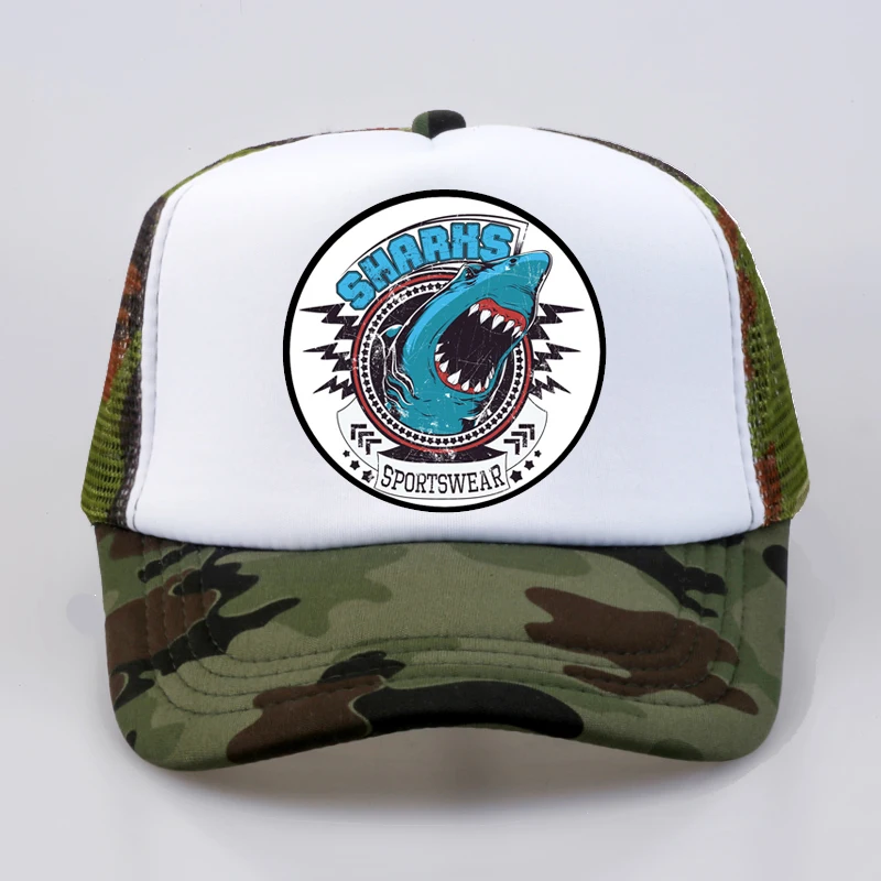 Модные мужские бейсболки с принтом акулы, дизайн Кита, Мужская кепка высокого качества, Повседневная летняя бейсбольная Кепка Дальнобойщика шляпа