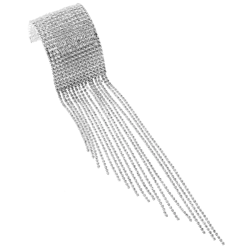 

MIARA.L 2018 New Exaggerated Luxury Fashion Multi-layer Flashing Fringed Club Stage Performance Bracelet Bangles