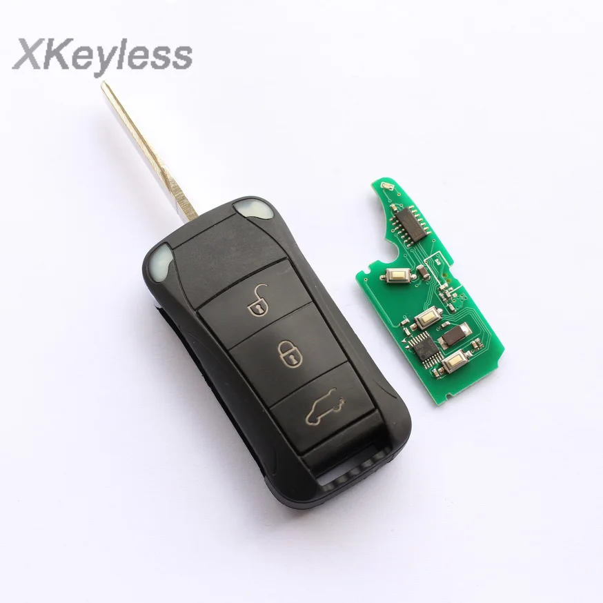for Porsche Cayenne 3 button fob folding remote key control 315mhz or