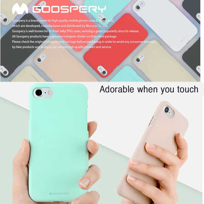 

Original Genuine Official Goospery Ultra-Thin Silicone Soft Feeling Case Cover For Apple iPhone iPhone X 4 4S 5 5S SE 6 6S 7 8