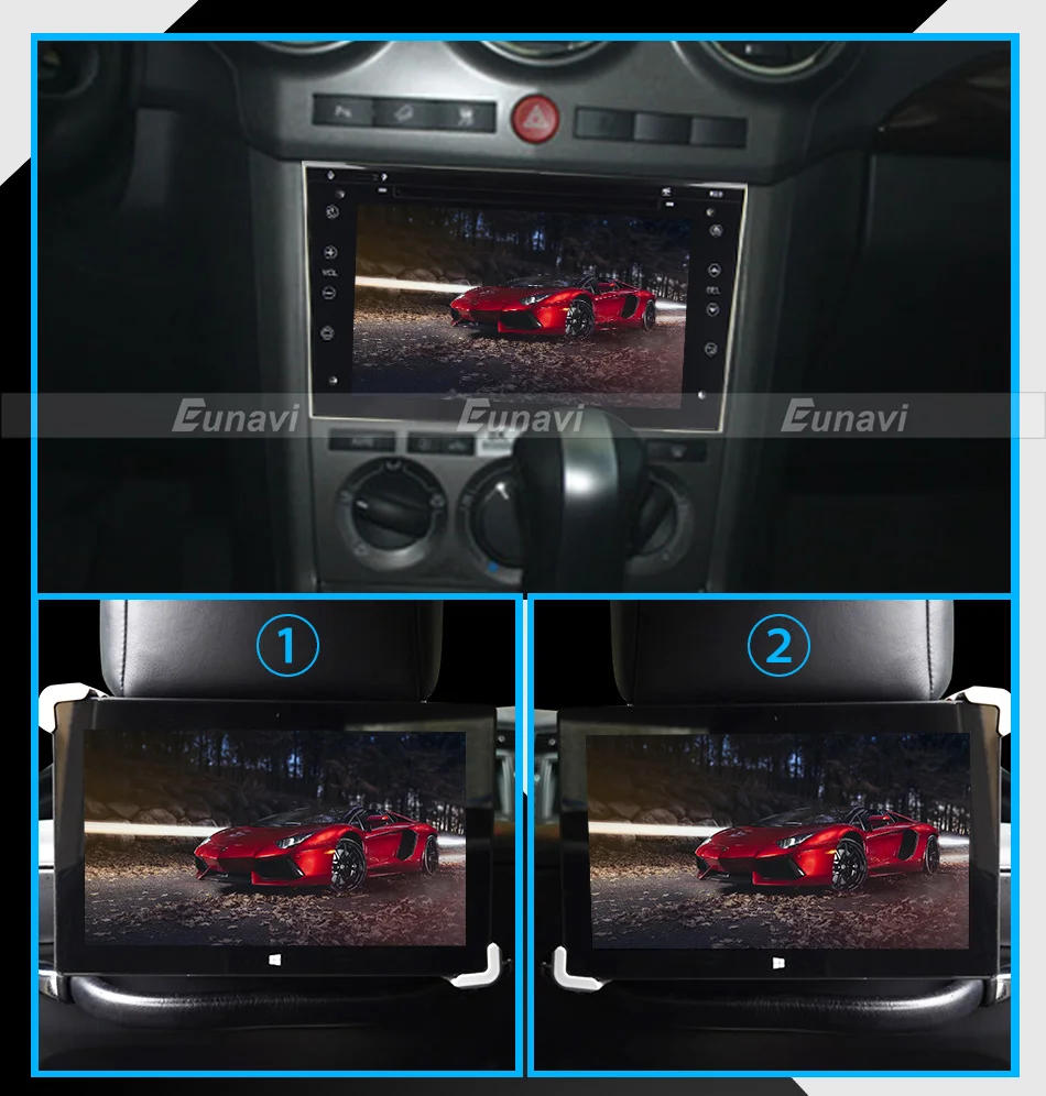 Perfect Eunavi Quad Core 2 din Android 9.0 Car Radio GPS Navigation Stereo for Vauxhall Opel Astra H G Vectra Antara Zafira Corsa 2G RAM 16